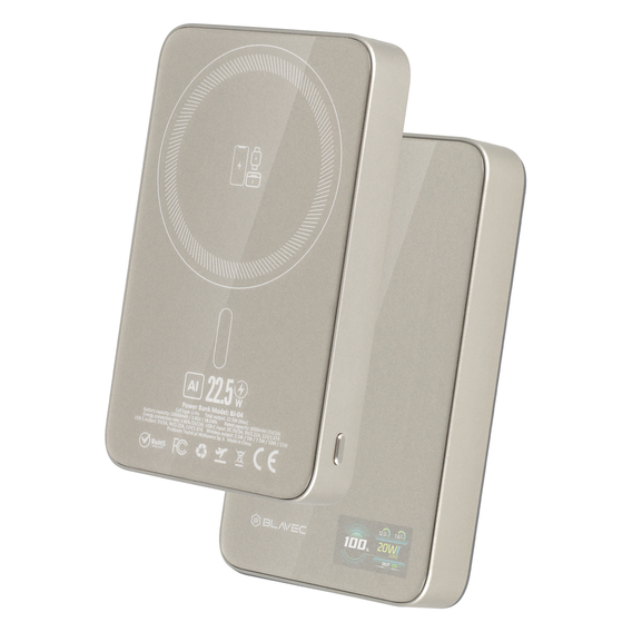 Power Bank 10000mAh Slim 22.5W MagSafe 3-σε-1 για iPhone 12-17, AirPods, Apple Watch και smartphones με επαγωγική φόρτιση