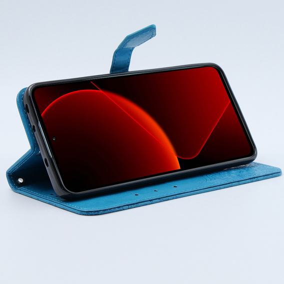 Θήκη με πτερύγιο για Xiaomi 13T / 13T Pro, Mandala, μπλε