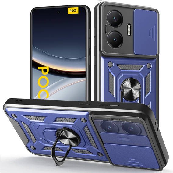 Θήκη για Xiaomi Poco F7, CamShield Slide, μπλε