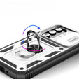 Θήκη για Samsung Galaxy A54 5G, CamShield Slide, λευκό / μαύρο