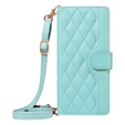 θήκη πτερύγιο για Xiaomi Redmi Note 14 Pro 5G / Xiaomi Redmi Note 14 Pro+ 5G / Xiaomi Poco X7 5G, Rhombus Crossbody Leather, πράσινη