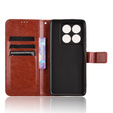 Θήκη με πτερύγιο για Xiaomi 14T Pro, Crazy Horse Wallet, καφέ