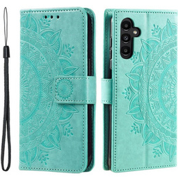 Θήκη με πτερύγιο για Samsung Galaxy S23 FE, Mandala, πράσινη