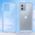 Θήκη για Motorola Moto G53 5G, Fusion Hybrid, διαφανής / μπλε