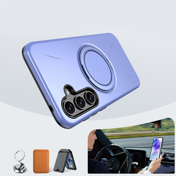 Θήκη με βάση για MagSafe για Samsung Galaxy A57 5G, μοβ