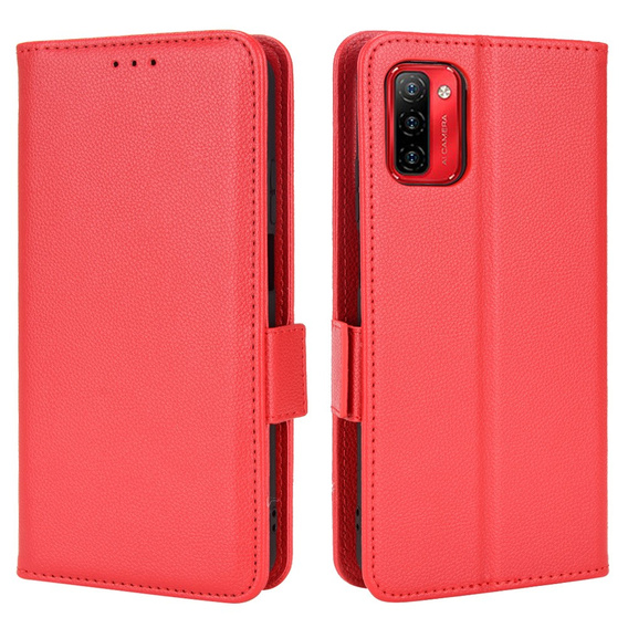 Θήκη με πτερύγιο για Ulefone Note 12P, Wallet Litchi Magnet, κόκκινη