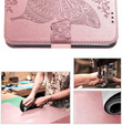 Θήκη με πτερύγιο για Oppo Reno 13F / Oppo Reno 13FS, Butterfly, ροζ rose gold