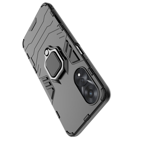 Θήκη για Oppo A78 5G, Kickstand Ring, μαύρη