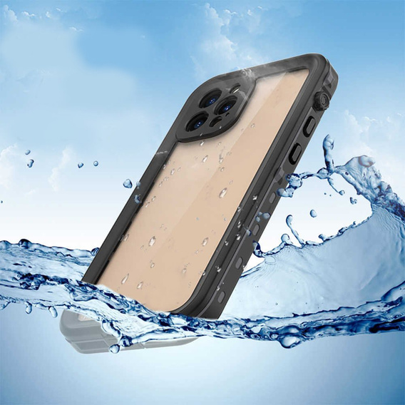 Αδιάβροχη θήκη IP68 για iPhone 12 Pro, Redpepper, μαύρη