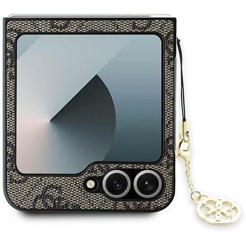 GUESS Θήκη για Samsung Galaxy Z Flip7 FE / Z Flip6, 4G Charms Collection Hardcase, καφέ