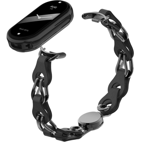 Γυναικείο βραχιόλι για Xiaomi Smart Band 10 / 9 / 8, μαύρη