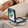 Θήκη για Samsung Galaxy Z Flip7 FE / Z Flip6, CASEME Litchi Leather, μπλε