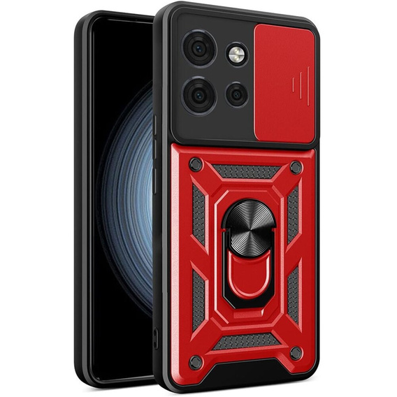 Θήκη για Motorola Edge 50 Neo / Motorola ThinkPhone 25, CamShield Slide, κόκκινη