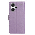 Θήκη με πτερύγιο για Xiaomi Redmi Note 13 Pro+, Butterfly, μωβ