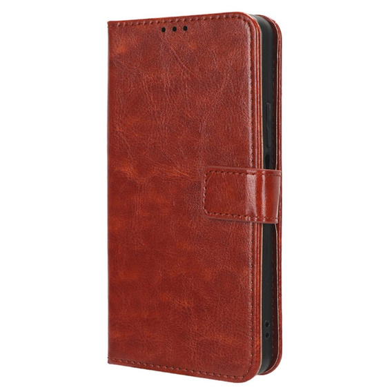 Θήκη με πτερύγιο για Oppo Reno 12FS / 12F, Crazy Horse Wallet, καφέ