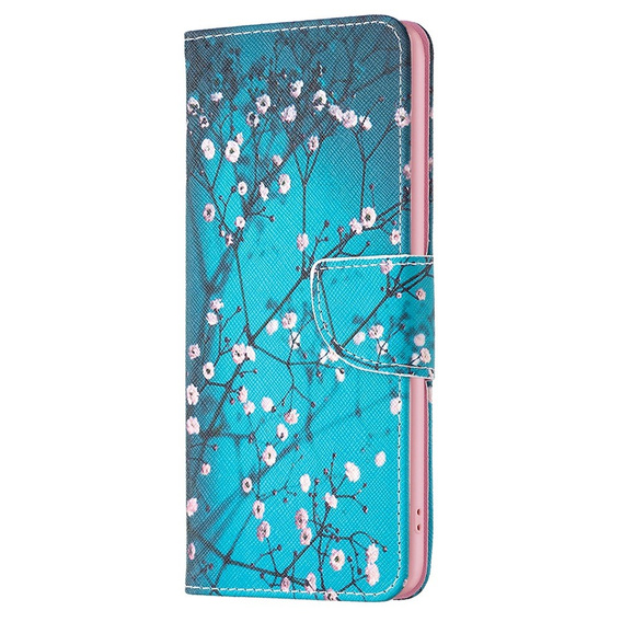 Θήκη με πτερύγιο για OPPO A57 / A57s, Wallet, Sakura, μπλε