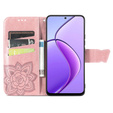 Θήκη με πτερύγιο για Realme 12, Butterfly, ροζ rose gold