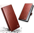 θήκη flip για Samsung Galaxy S25 Ultra, QIALINO Leather Wallet, σκούρο καφέ