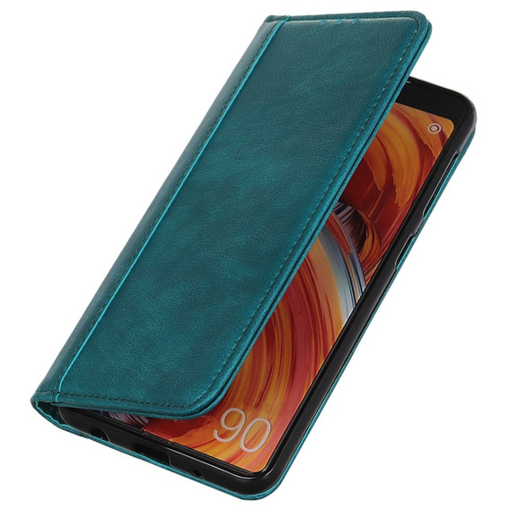 Θήκη για OnePlus 12 5G, Wallet Litchi Leather, πράσινη