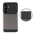 Θήκη για Samsung Galaxy S24, ERBORD CamProtect Slide Camera, γκρι gunmetal