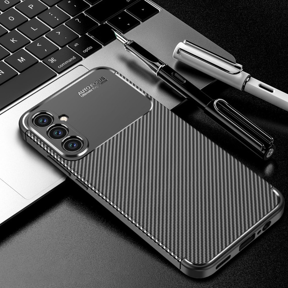 Θήκη για Samsung Galaxy A34 5G, Carbon Gel, μαύρη