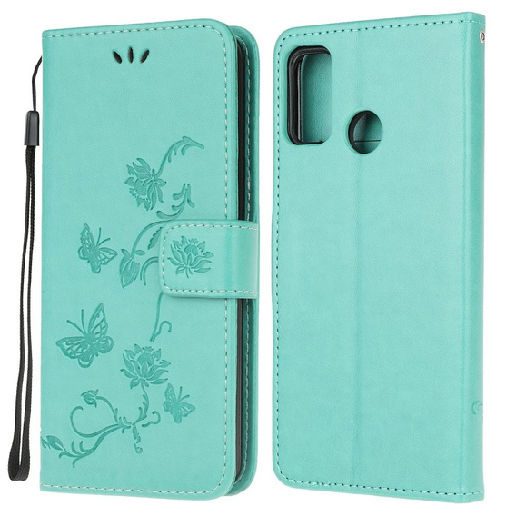 Θήκη με πτερύγιο για Motorola Moto G30 / G10, Butterfly, μπλε