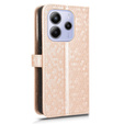 θήκη πτερύγιο για Xiaomi Redmi Note 14 4G, Wallet Rhombus, ροζ