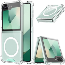 Θήκη για Samsung Galaxy Z Flip7 FE / Z Flip6, Dropproof MagSafe, διαφανής