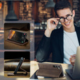 Θήκη για Samsung Galaxy A16, ERBORD Vintage, πορτοφόλι με πτερύγιο, καφές