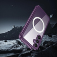 Θήκη για Samsung Galaxy S23 FE, Shockproof, με μεμβράνη οθόνης, για MagSafe, μωβ