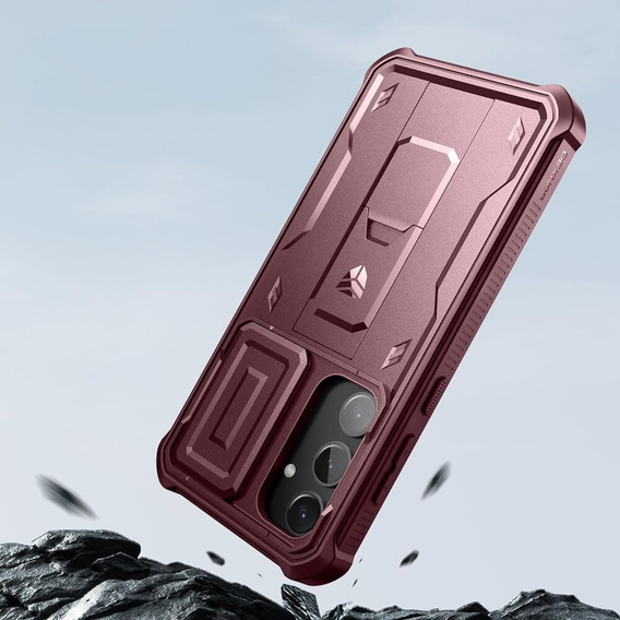 Θωρακισμένη θήκη για Samsung Galaxy S24 Plus, Dexnor Full Body (Two Frames), κόκκινη