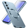 Θήκη για Samsung Galaxy A36, ColorMag, για MagSafe, μπλε + γυαλί 9H, μετριασμένο