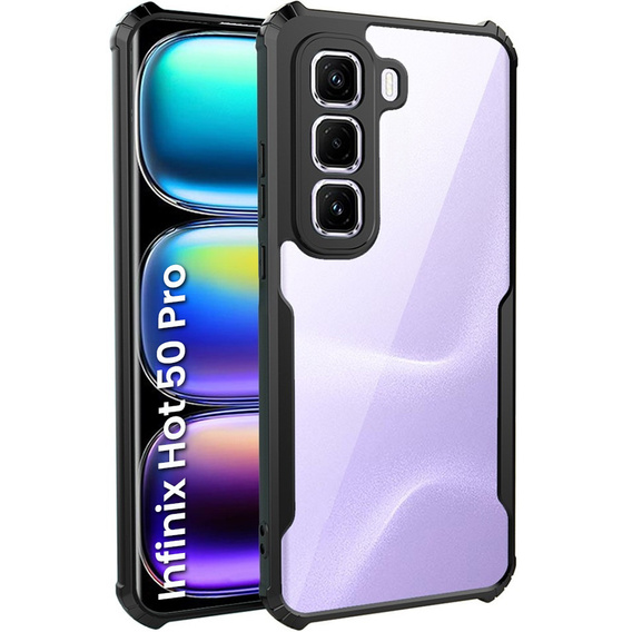 Θήκη για Infinix Hot 50 Pro 4G, AntiDrop Hybrid, μαύρη