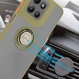 Θήκη για Motorola Moto G15 / Motorola Moto G15 Power, Frosted Ring, πράσινη