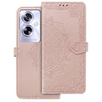 Θήκη με πτερύγιο για Oppo A79 5G, Mandala, ροζ rose gold