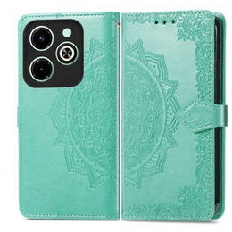 Θήκη με πτερύγιο για Infinix Hot 40i, Mandala, πράσινη