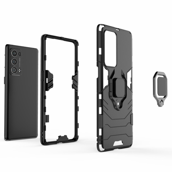 Θήκη για Oppo Reno6 Pro 5G / Pro+ 5G, Kickstand Ring, μπλε