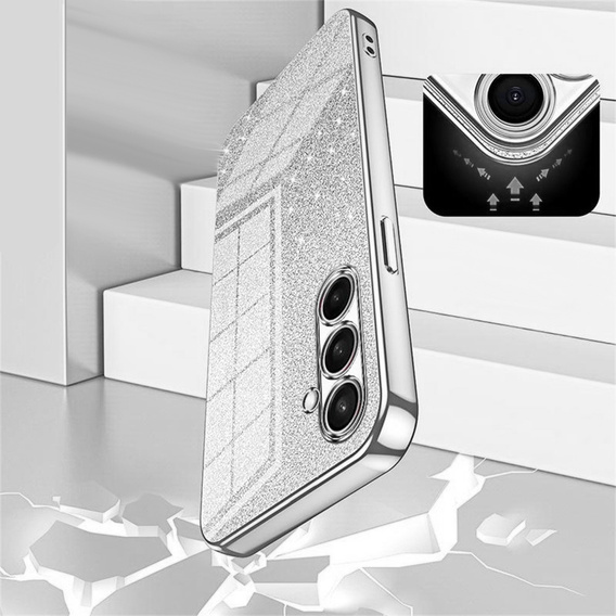 Θήκη Glitter Case CamShield για Samsung Galaxy A57 5G, ασημί