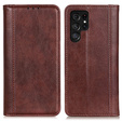 Θήκη για Samsung Galaxy S25 Ultra, Wallet Litchi Leather, καφέ