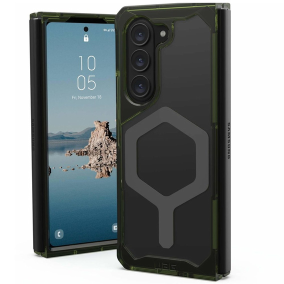 Urban Armor Gear Θήκη για Galaxy Z Fold 5 5G, Plyo MagSafe, διαφανής / πράσινη