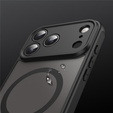 Ματ θήκη για iPhone 17 Pro Max, για MagSafe, με προστασία κάμερας, μαύρο
