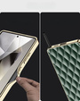 Θήκη για Samsung Galaxy S25 Ultra, Leather Rhombus, πράσινη