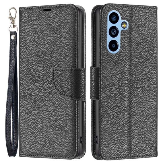 Θήκη με πτερύγιο για Samsung Galaxy A54 5G, Wallet Litchi Magnet, μαύρη