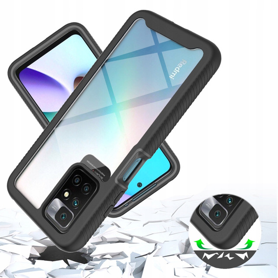 Θήκη για Xiaomi Redmi 10, Shockproof, με μεμβράνη, μπλε