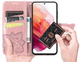 Θήκη με πτερύγιο για Realme 12 Pro 5G / 12 Pro+ 5G, Butterfly, ροζ rose gold