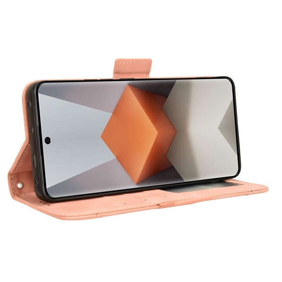 Θήκη με πτερύγιο για Xiaomi Redmi Note 13 Pro+, Card Slot, ροζ