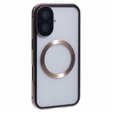 Μαγνητική θήκη MagSafe Dual Glass για iPhone 16, χρυσή