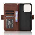 Θήκη με πτερύγιο για Realme C61, Card Slot, καφέ