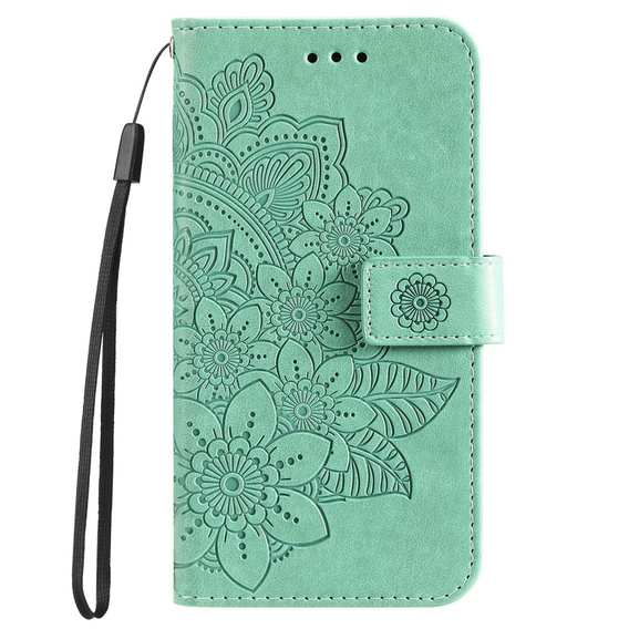 Θήκη με πτερύγιο για Huawei Nova Y61, Mandala Flower, πράσινη