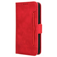 Θήκη με πτερύγιο για Xiaomi Redmi A3, Card Slot, κόκκινη
